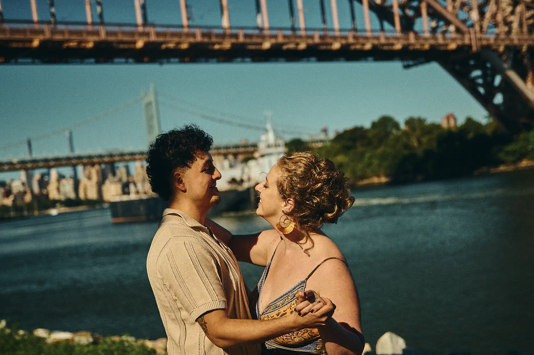 Couple embracing